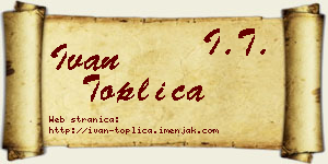 Ivan Toplica vizit kartica